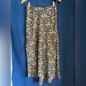 Zara cheetah print satin skirt sz M